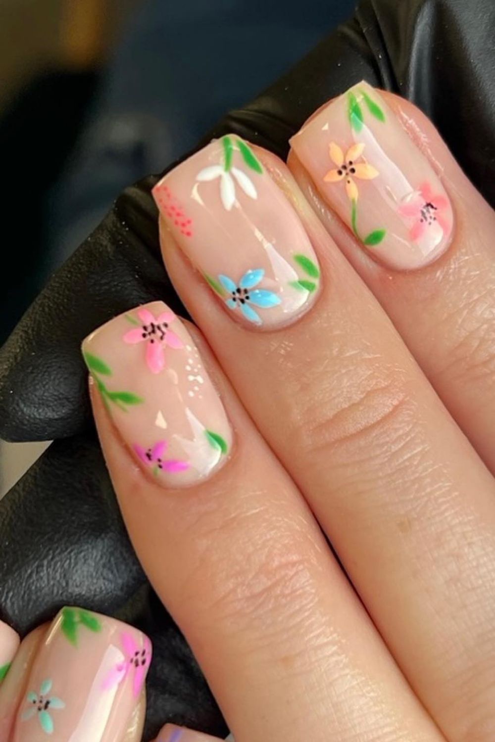 Pastel Petal Play Spring Nail Design