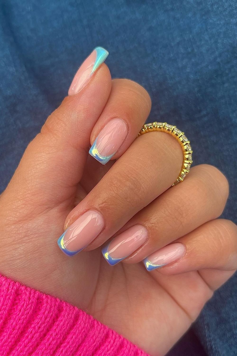 Blue French Tips