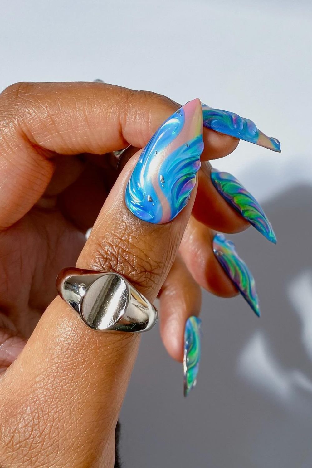 Oceanic Chrome Swirl