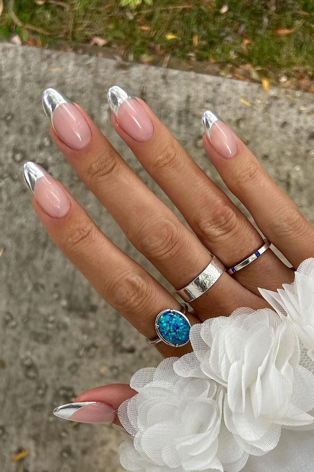 Metallic French Tips