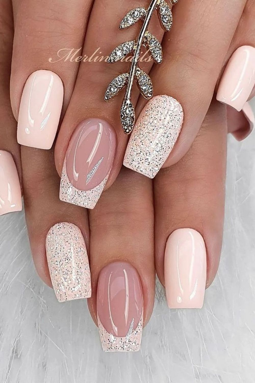 Nude and Glitter Glam