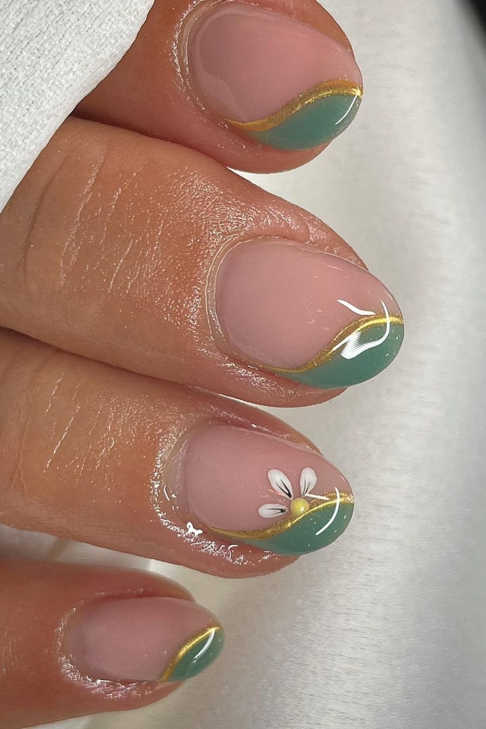 Floral Green Waves