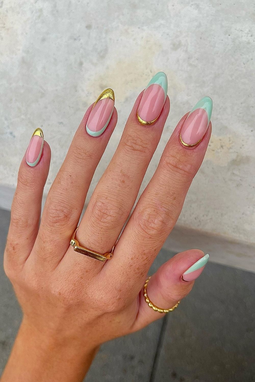 Mint and Gold Glam