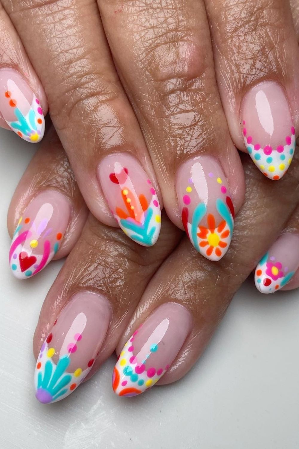 Colorful Dots and Flowers