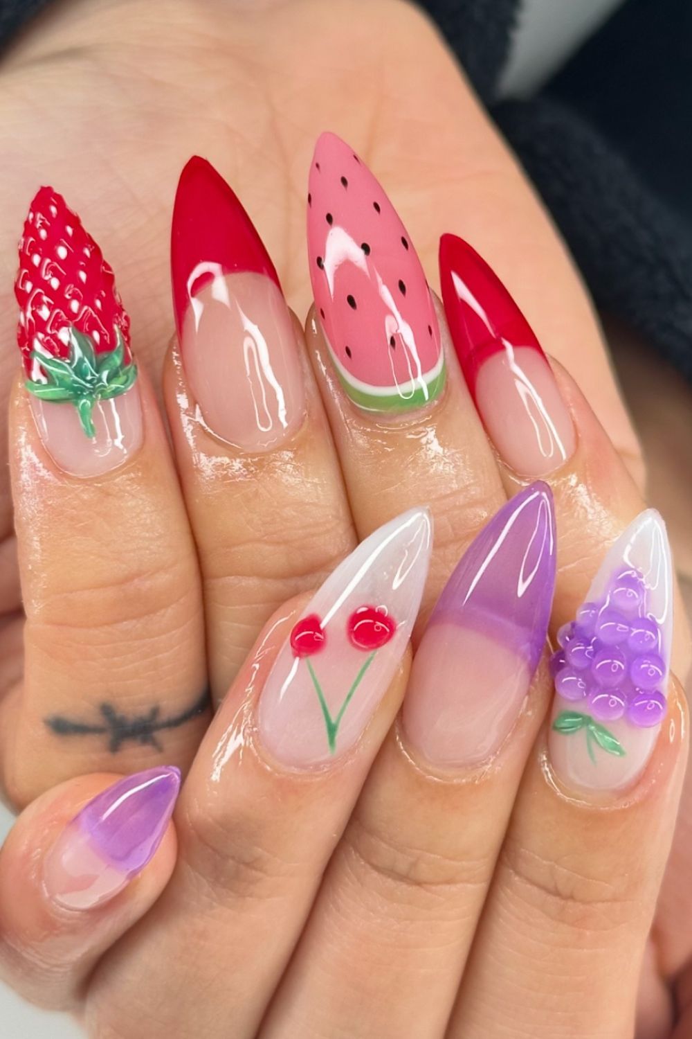 Fresh and Fruity Watermelon Nails