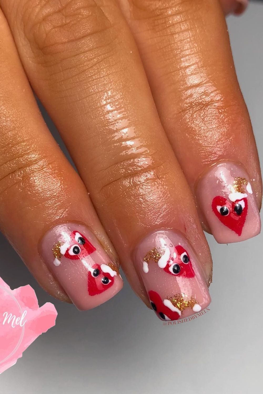 Santa’s Hat Hearts