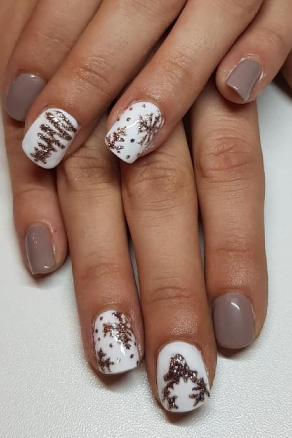 Brown Glitter Christmas Trees