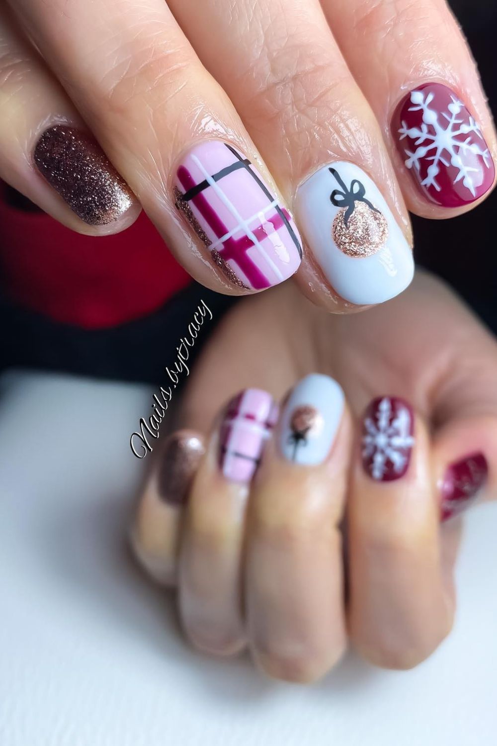 Festive Ornament and Snowflakes