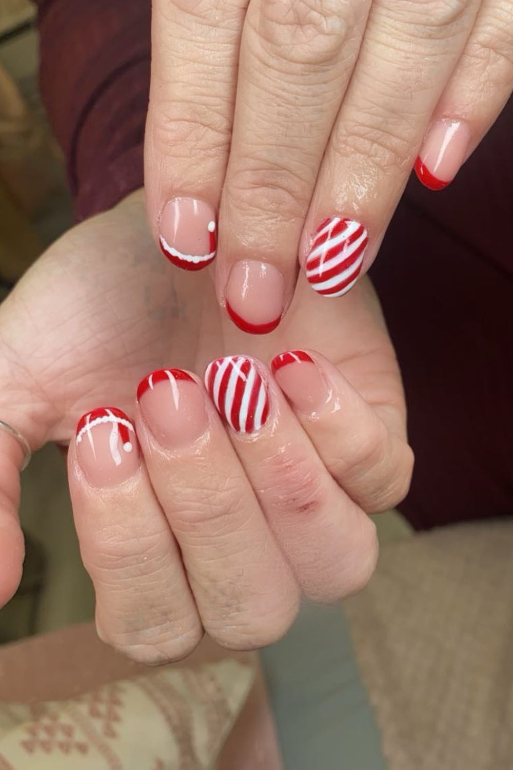 Candy Cane French Tips