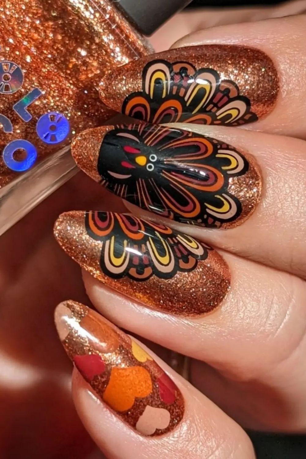 Sparkly Turkey Feathers