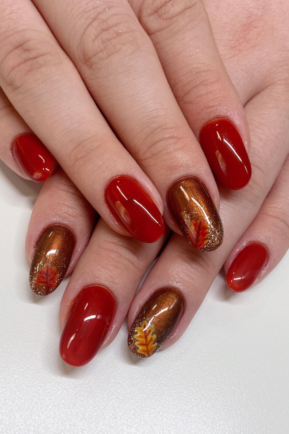Red and Bronze Glitter