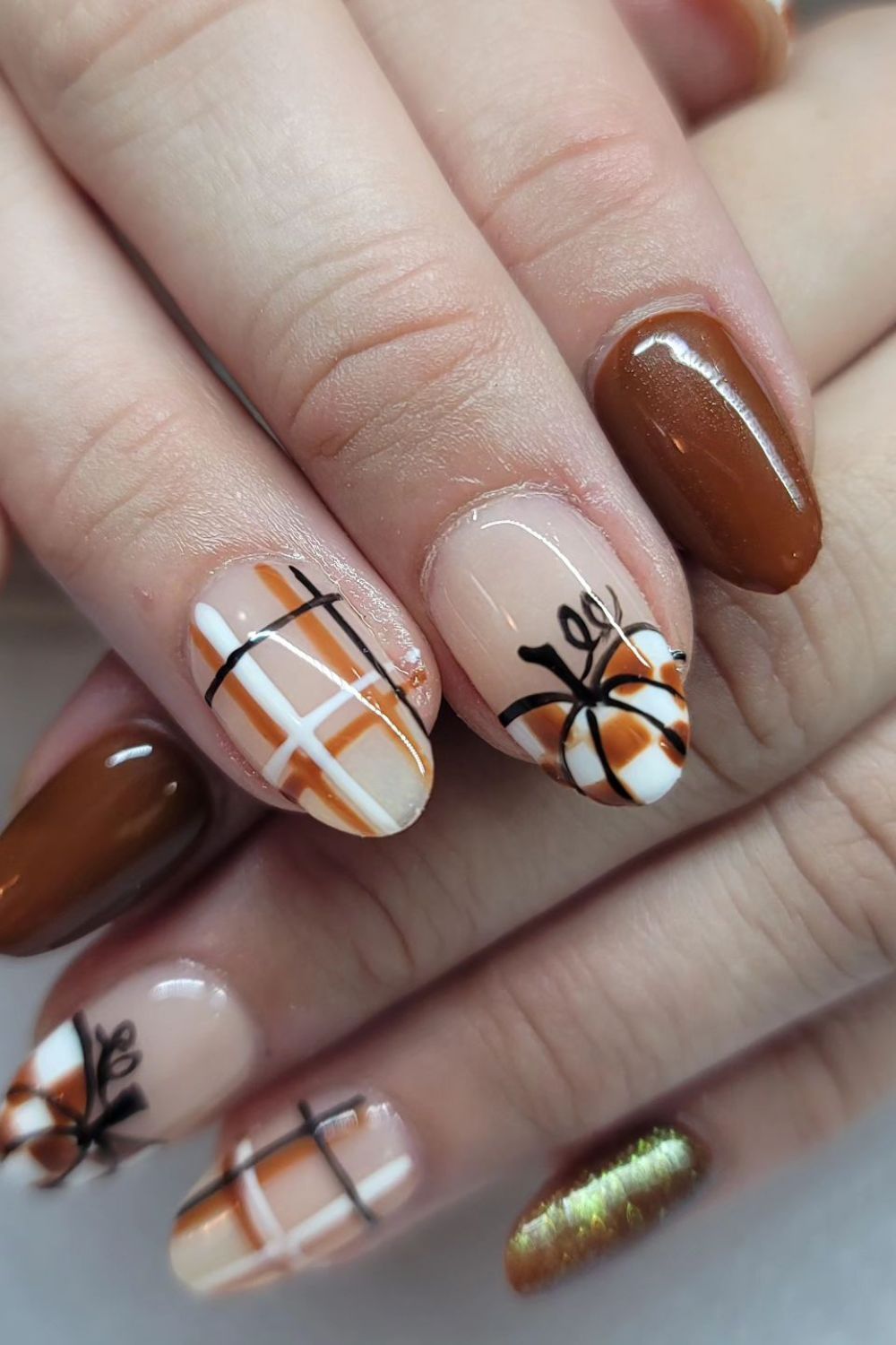Plaid and Pumpkin Accents