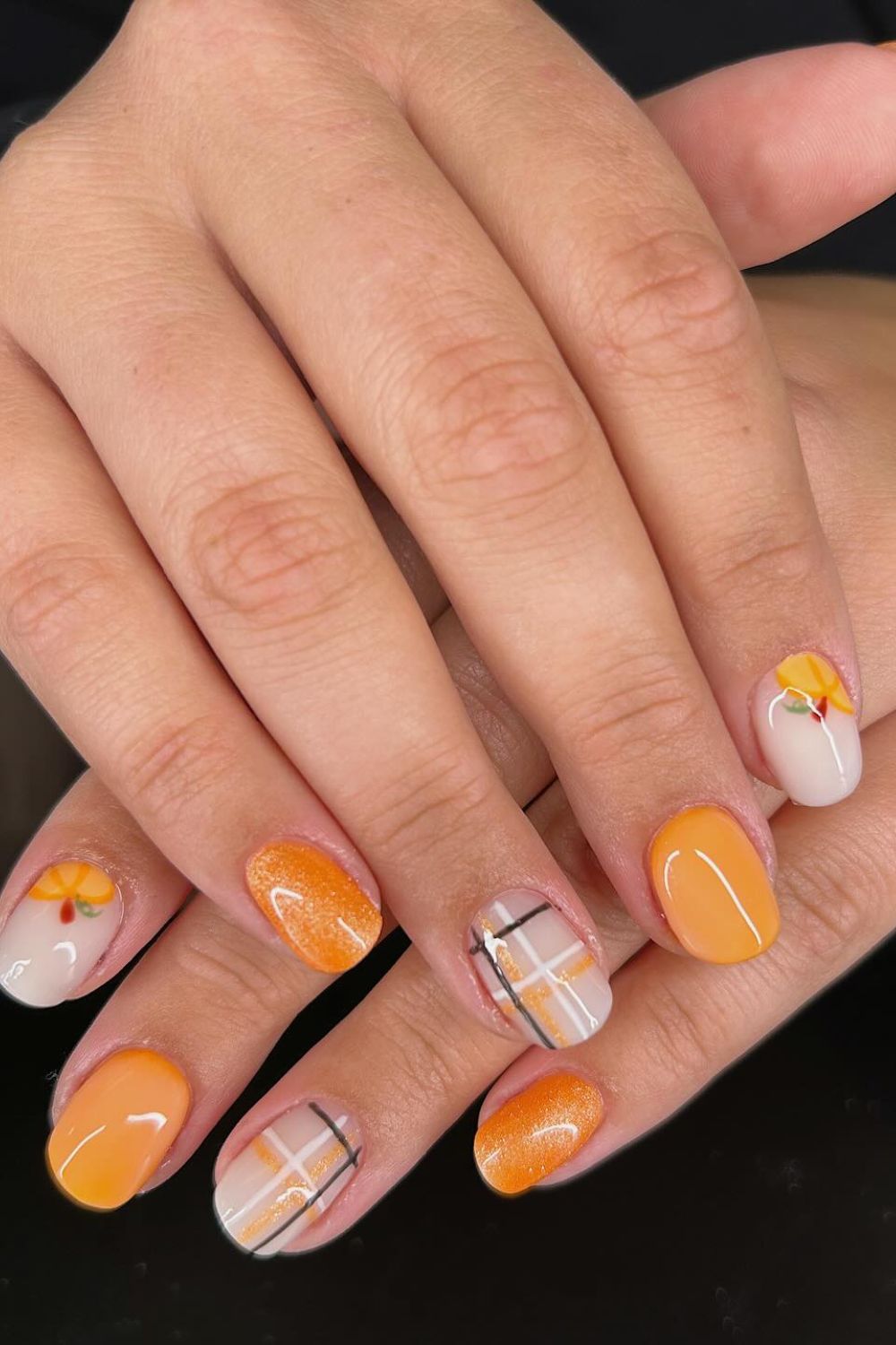 Plaid and Pumpkin Accents