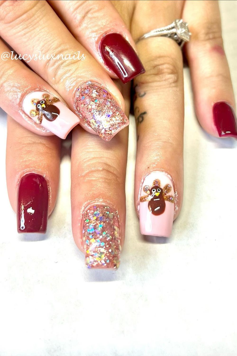 Glittery Turkey Accent