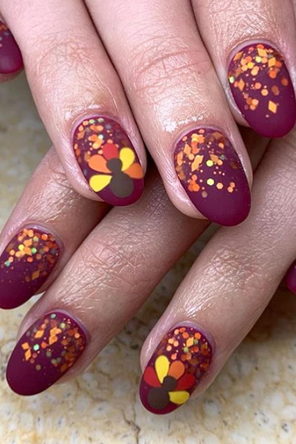 Burgundy Glitter and Turkey
