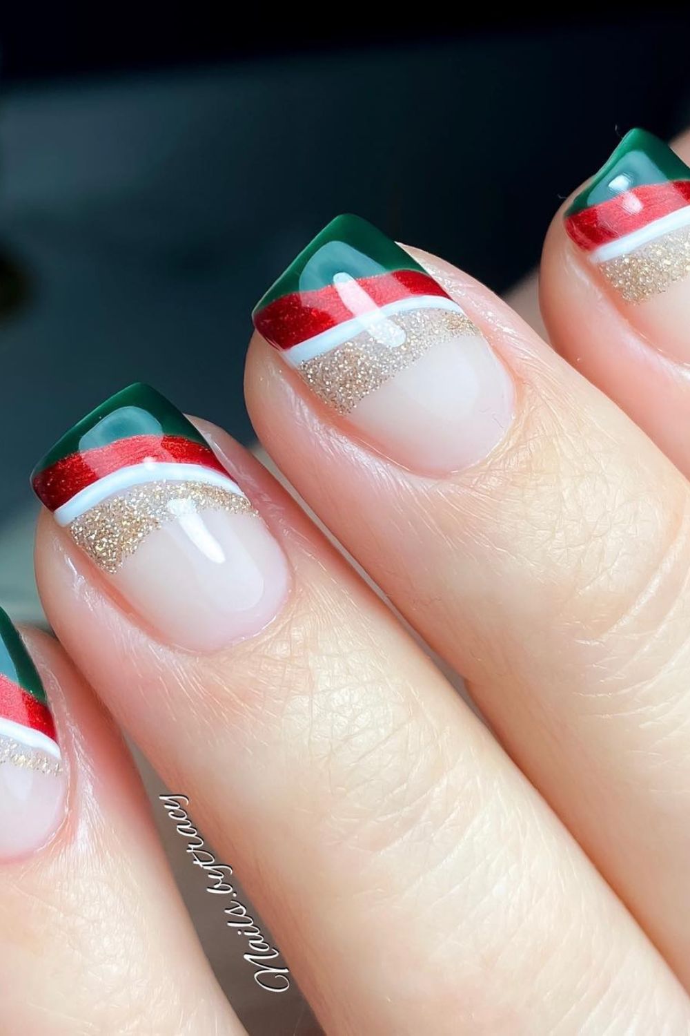 Festive Striped Tips