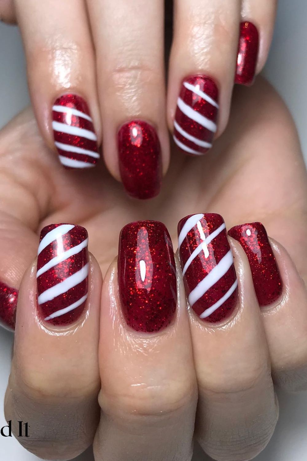 Sparkling Red Candy Stripes