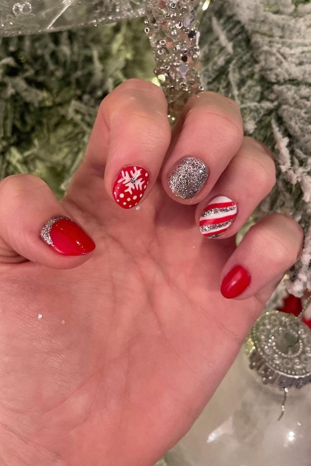 Red and Silver Christmas Mix