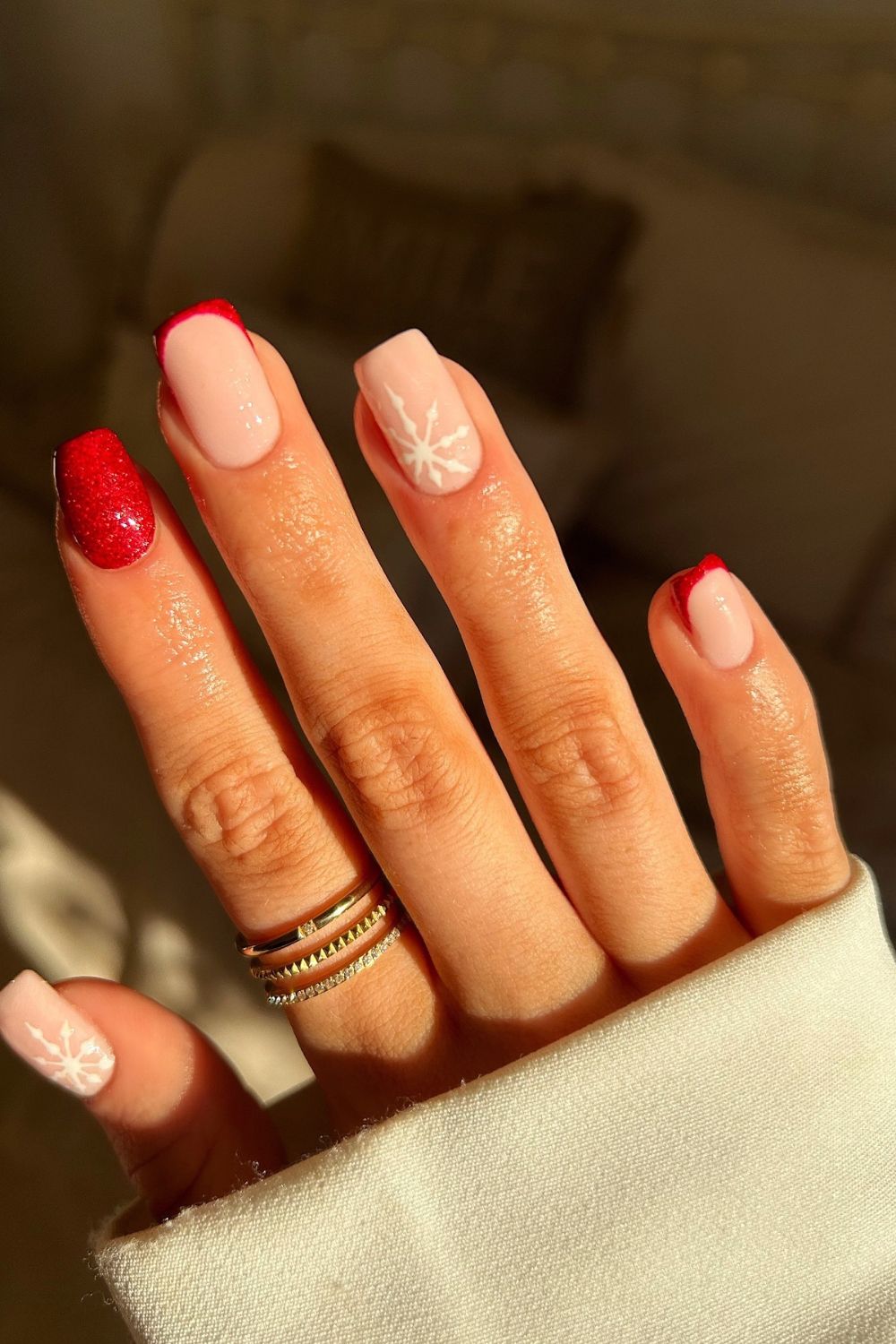 Minimalist Snowflake and Glitter