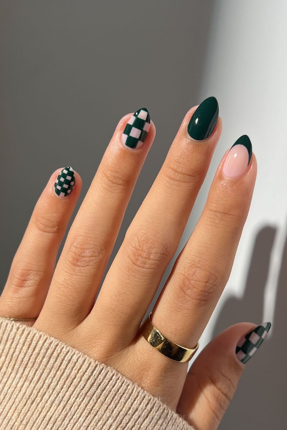 Checkered Green Charm
