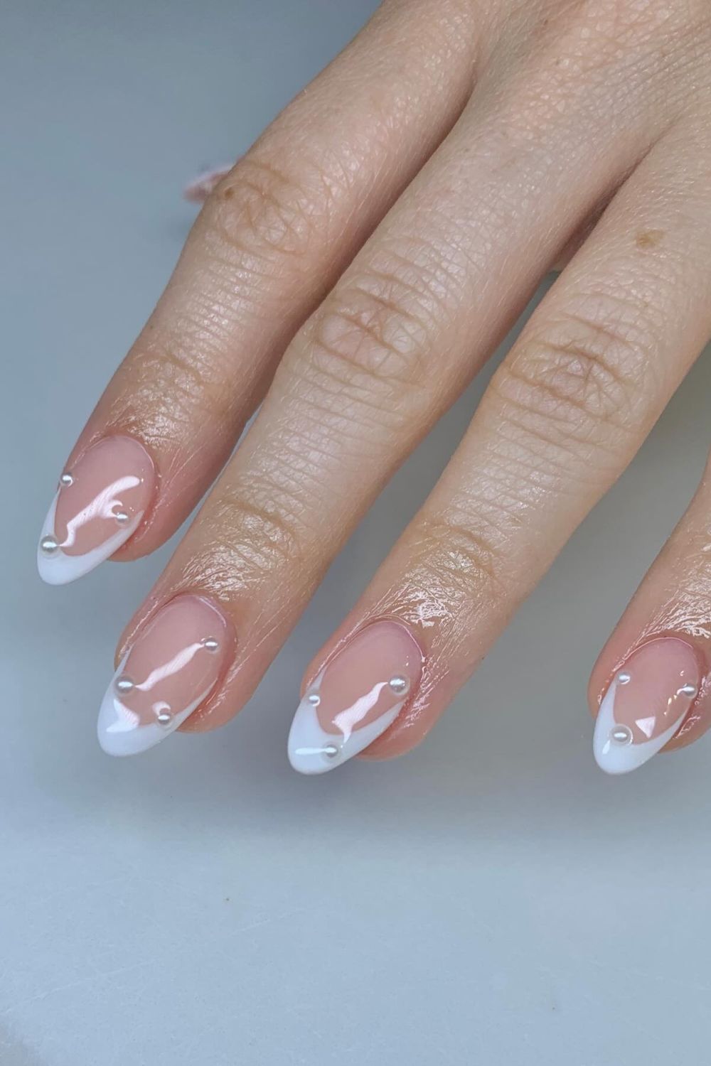 Pearl-Accented French Tips