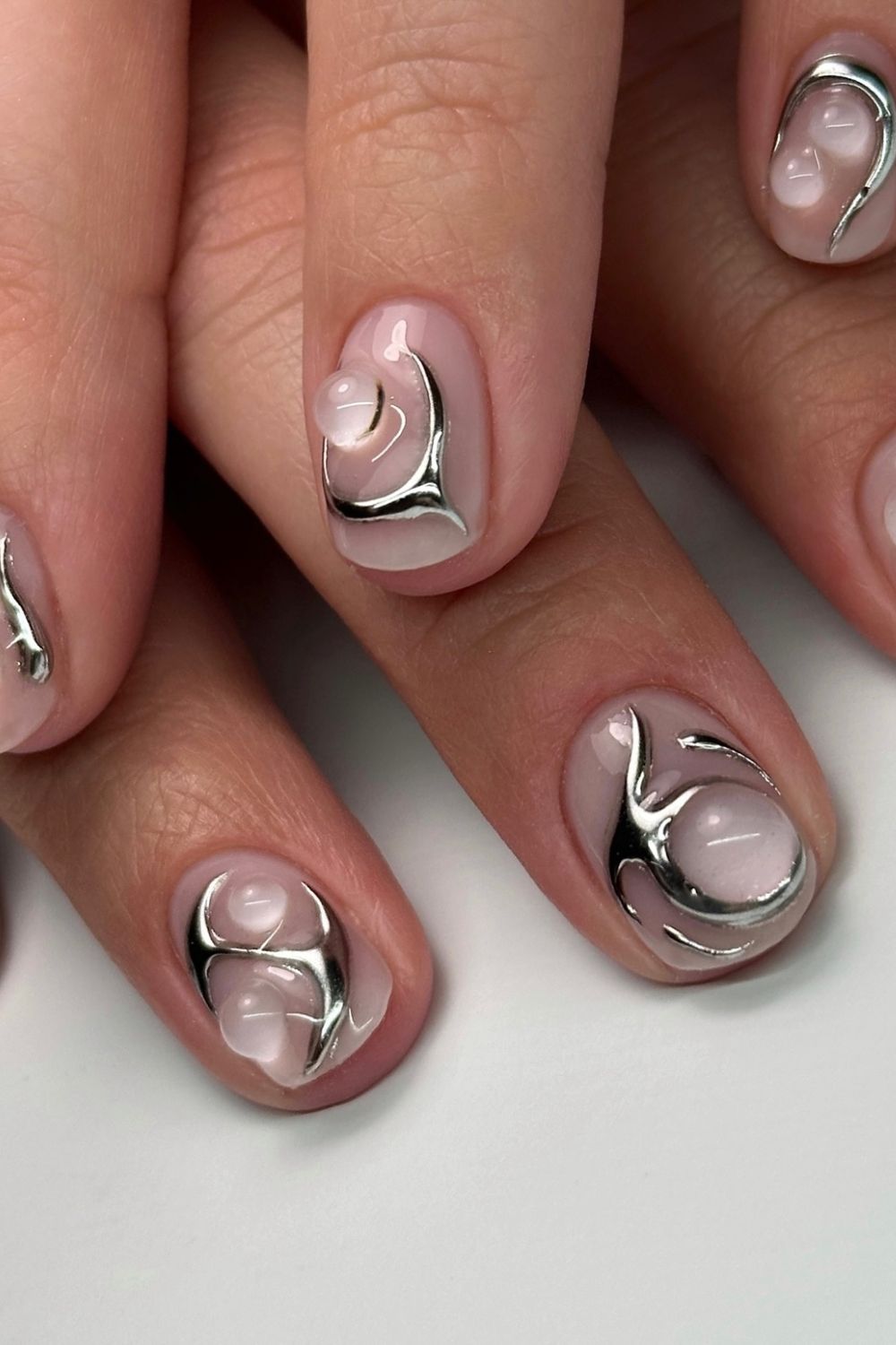Metallic Wave Accents