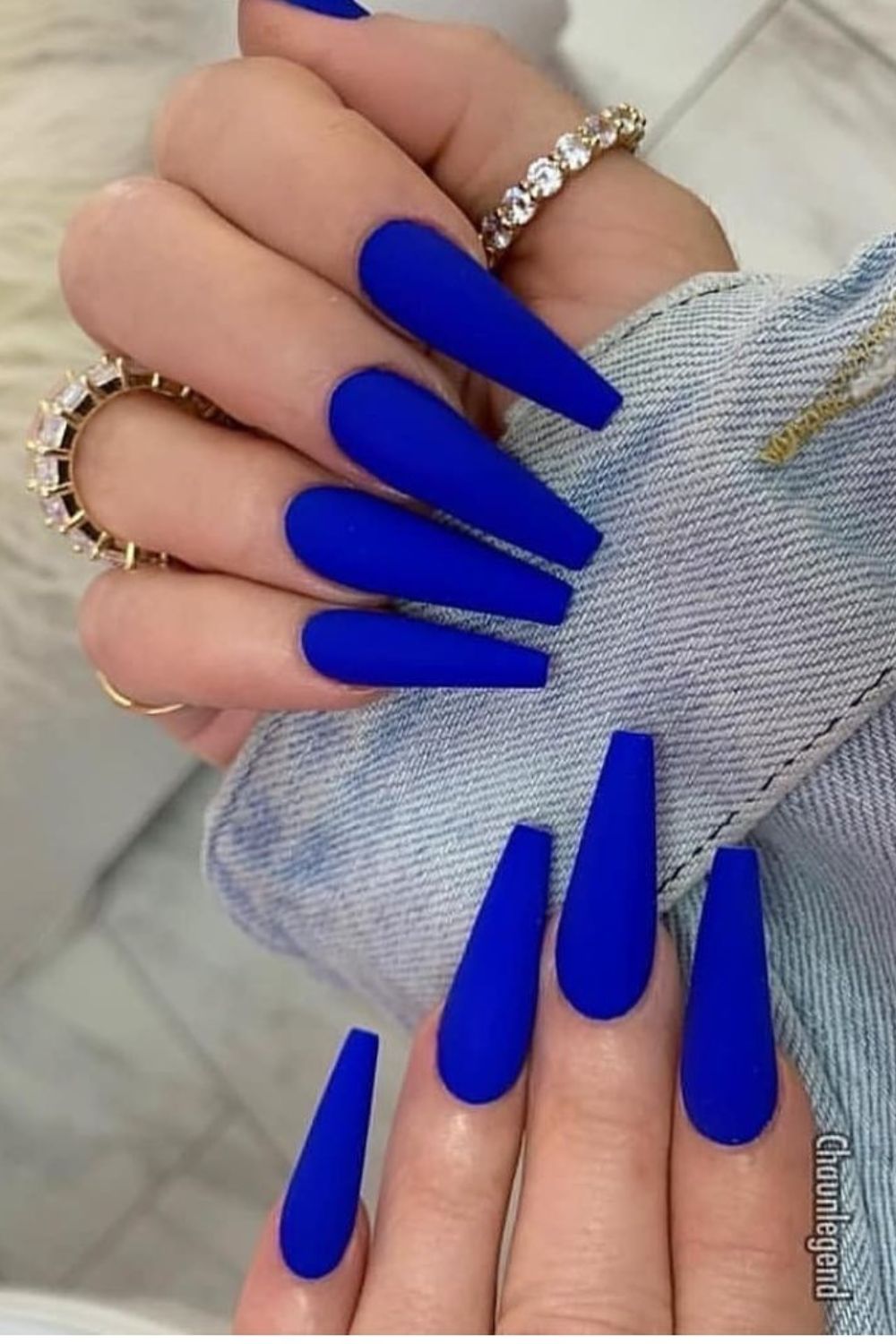 Bold Matte Cobalt Coffin