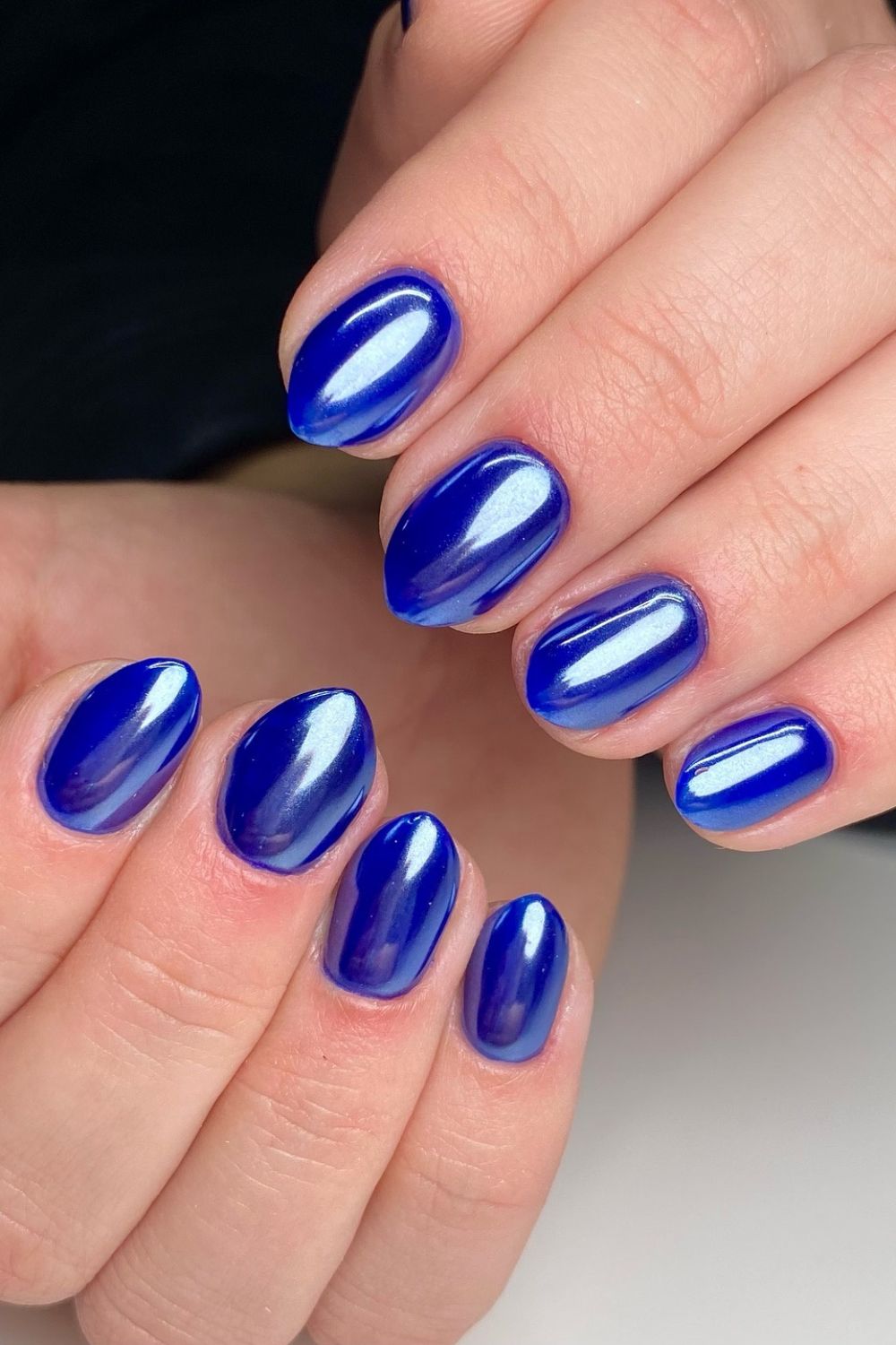 Shimmering Electric Blue