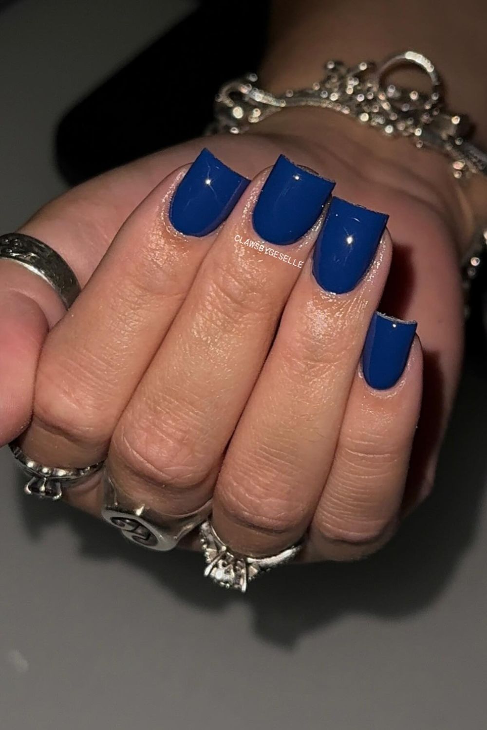 Deep Navy Squares