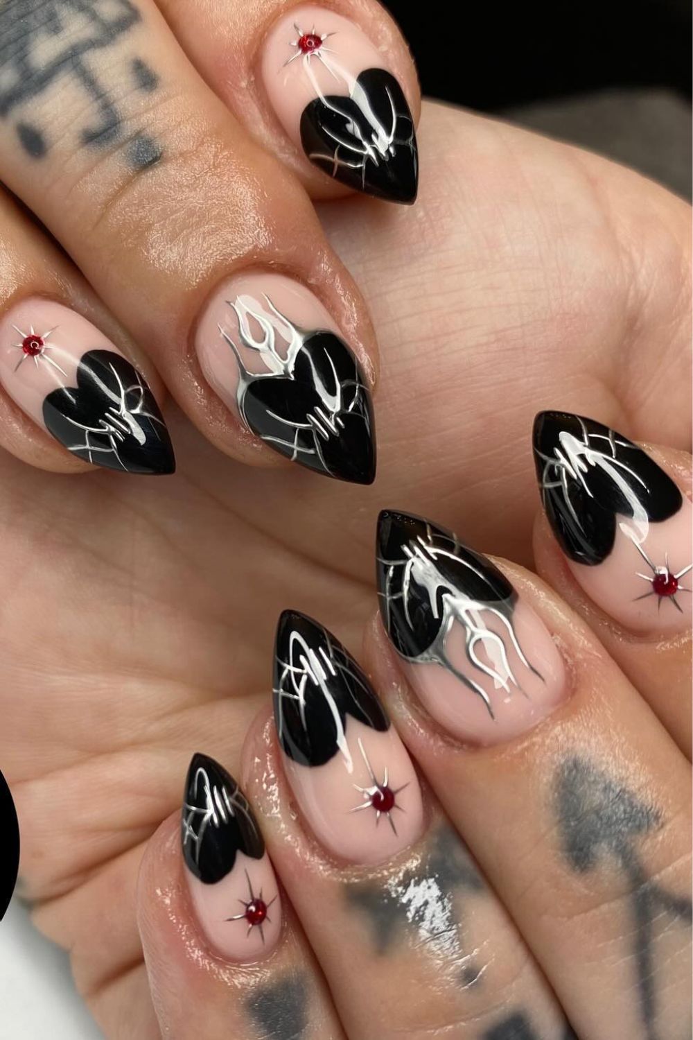 Black Hearts With Flames