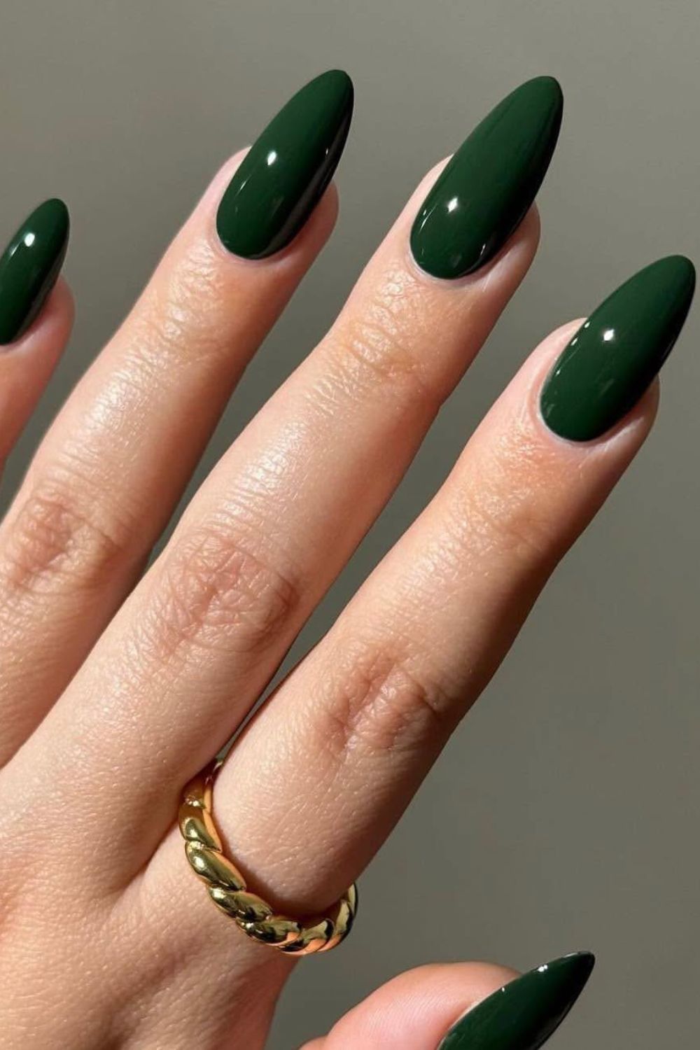 Deep Matte Green Nails