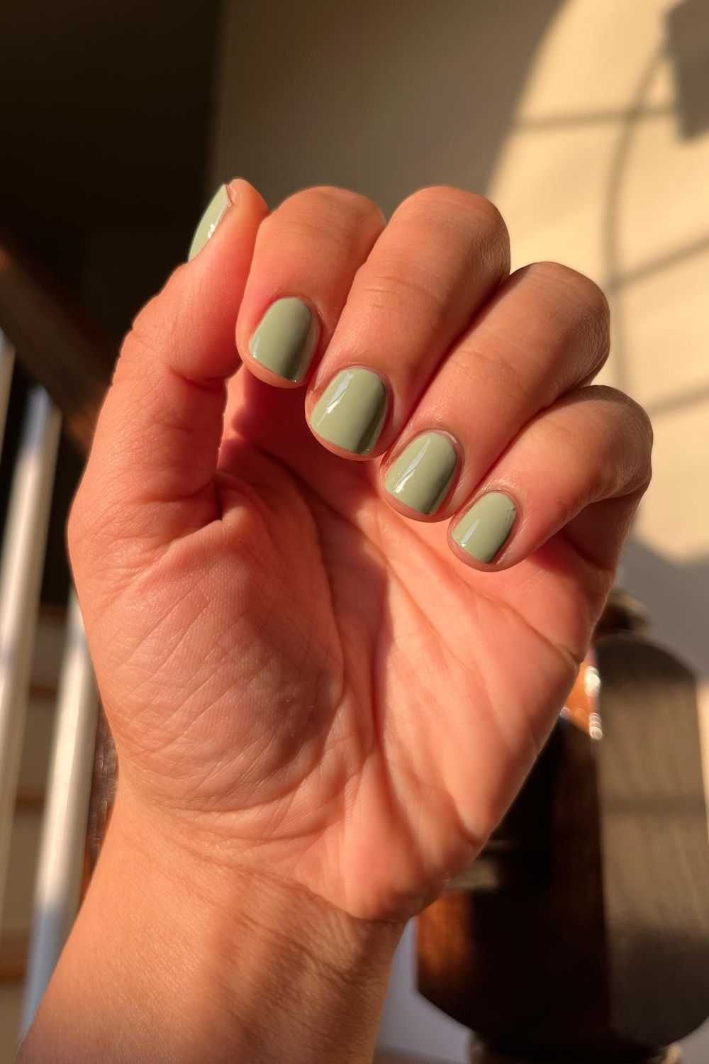 Short Olive Nails