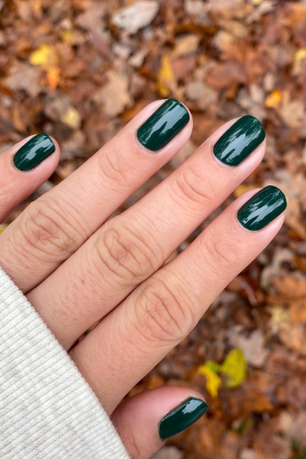 Classic Dark Green Nails
