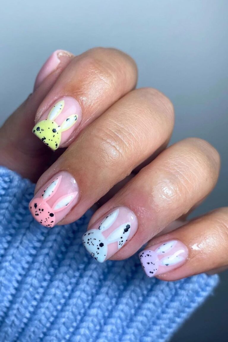 35 Adorable Easter Bunny Nails to Try This Spring