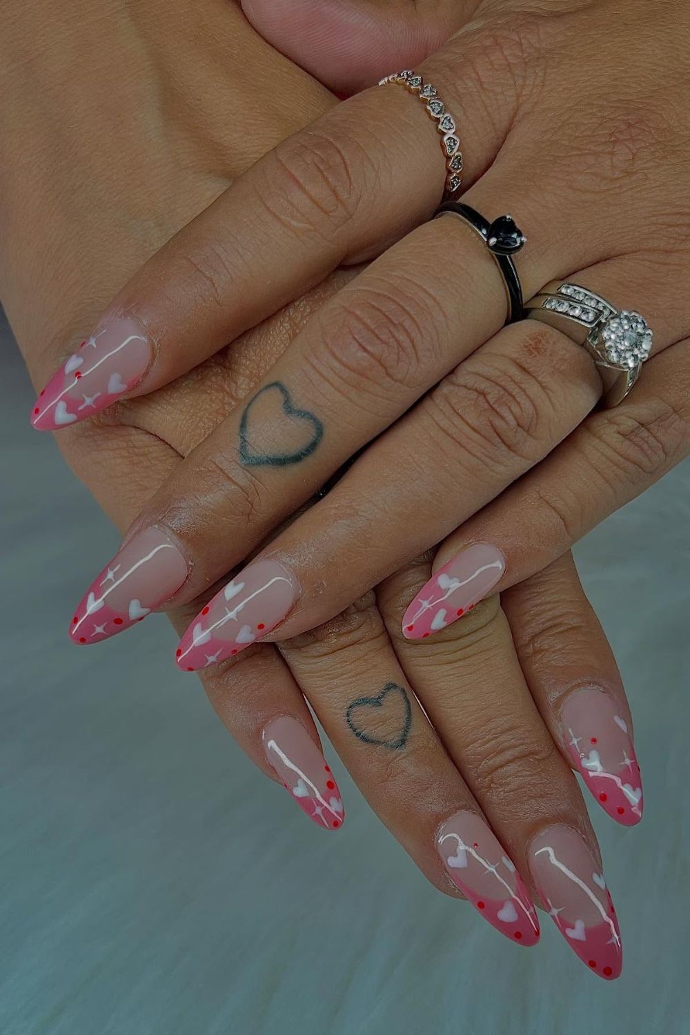 Red And White Heart Tips