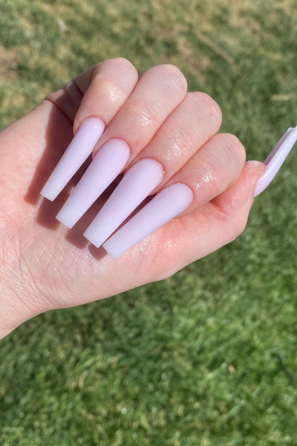 Long Soft Purple Nails