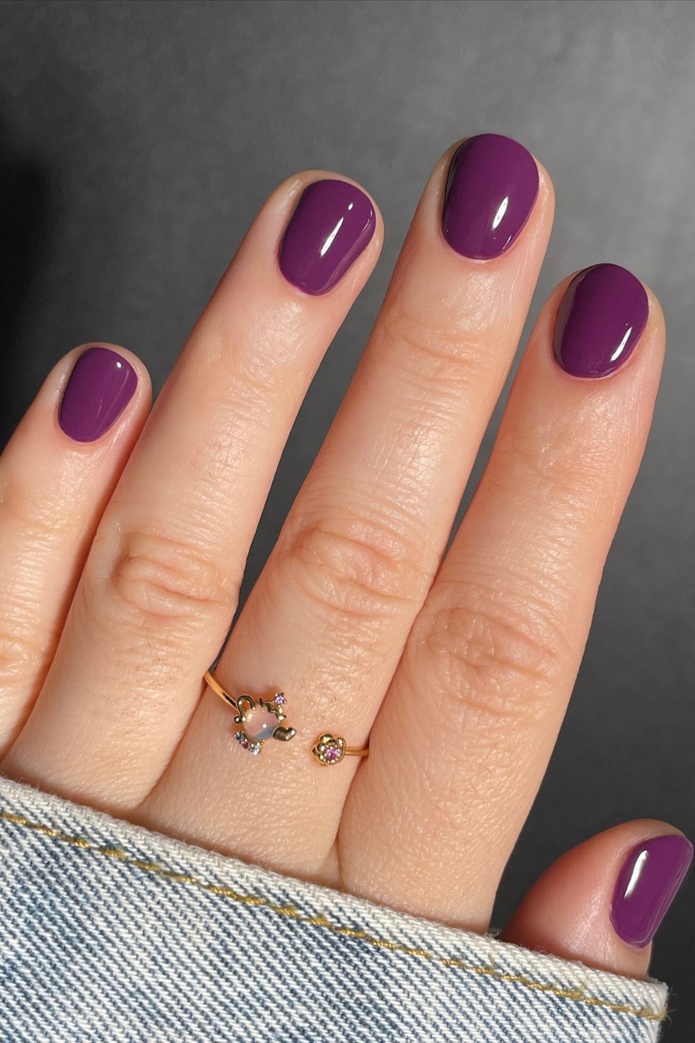 Classic Deep Purple Nails