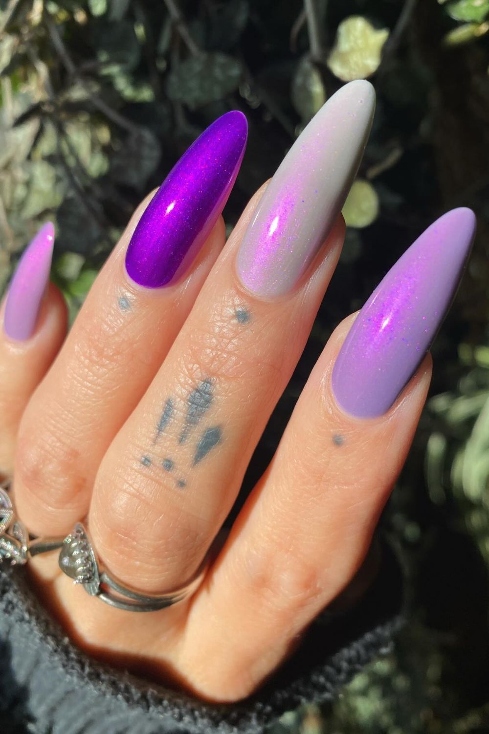 Pastel Purple Ombre Nails