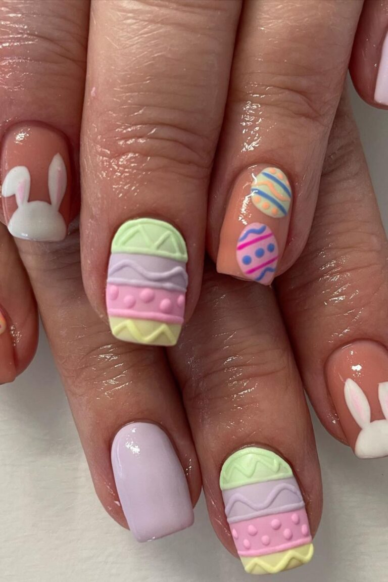 35 Adorable Easter Bunny Nails to Try This Spring