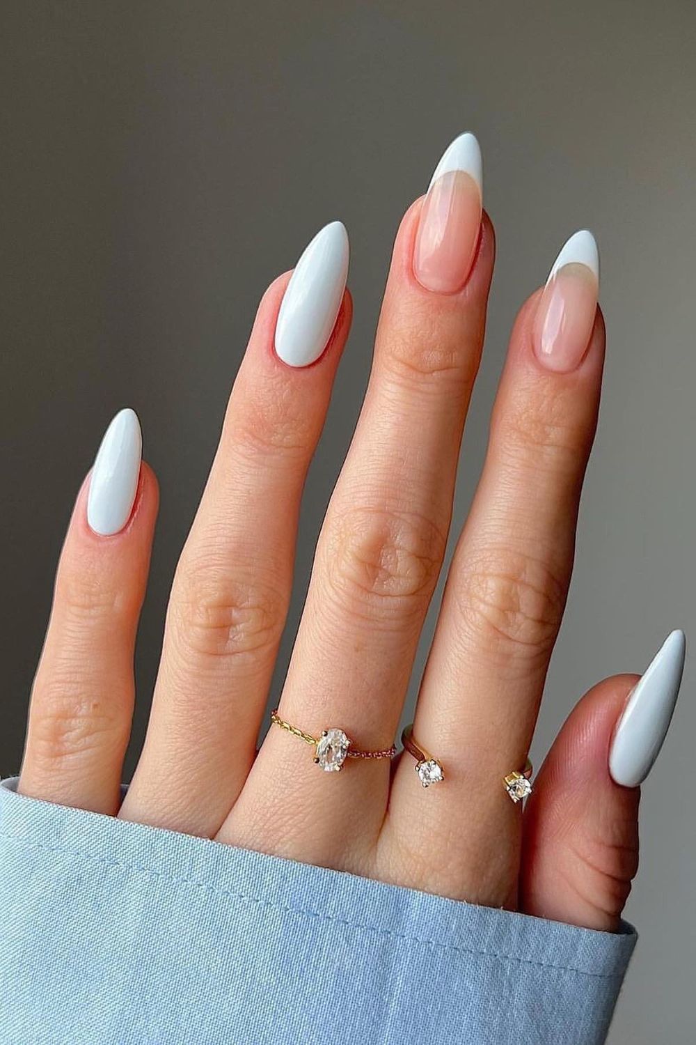 Soft Blue French Tips