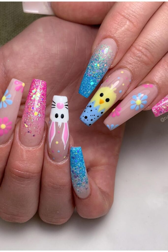 35 Adorable Easter Bunny Nails to Try This Spring