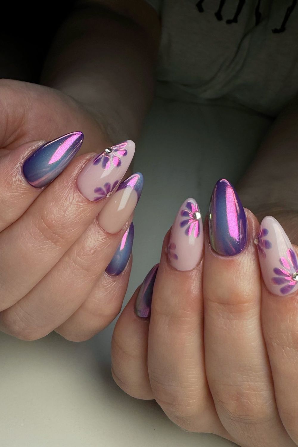 Purple Floral Chrome