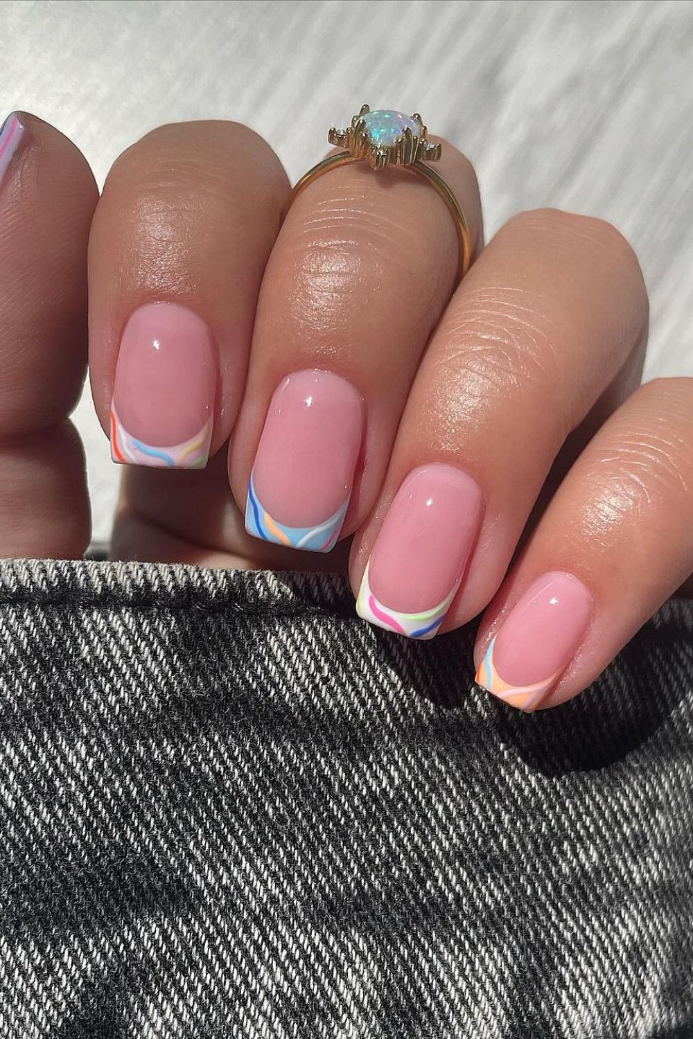 Swirled French Tips