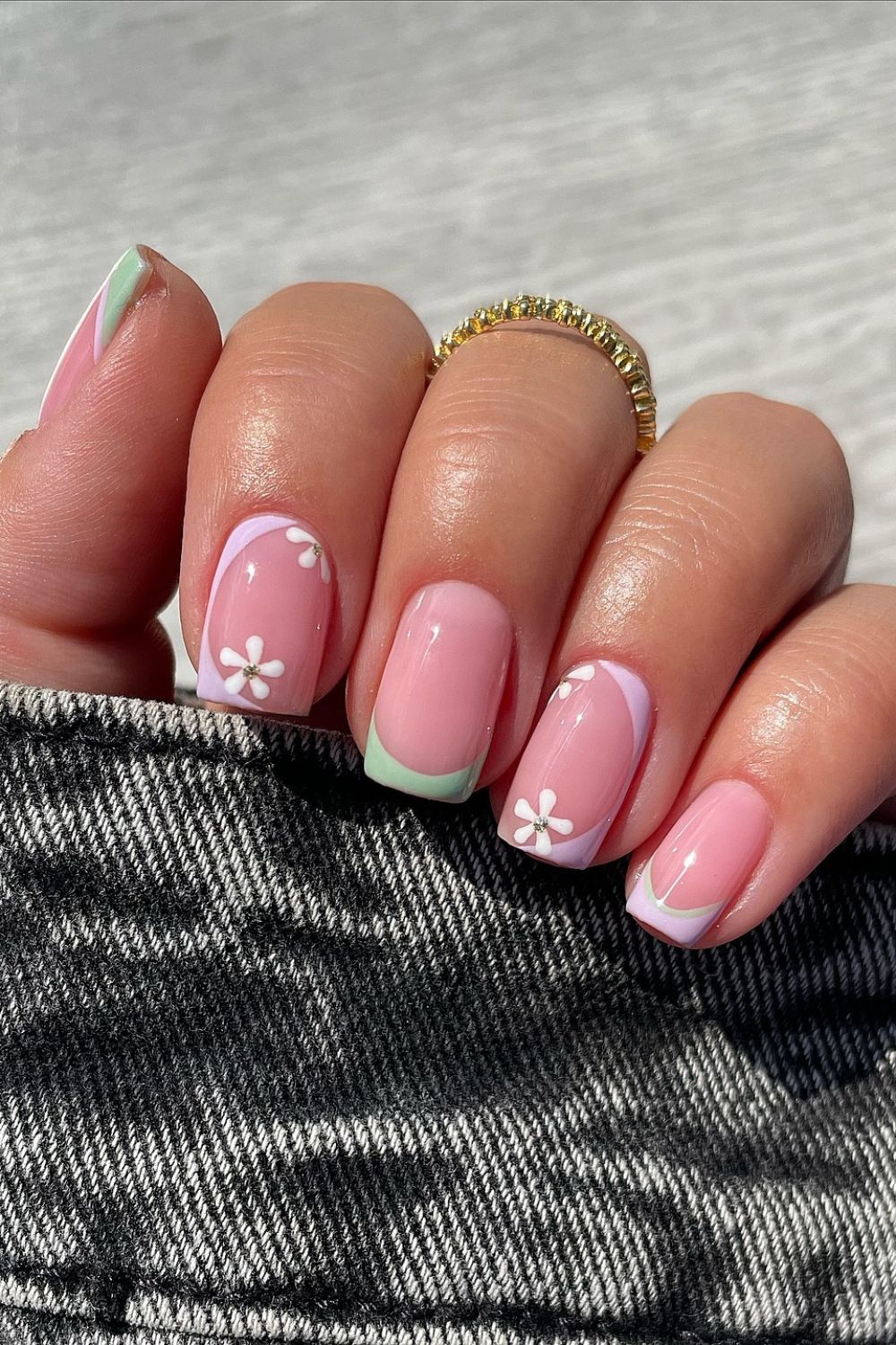 Floral French Tips