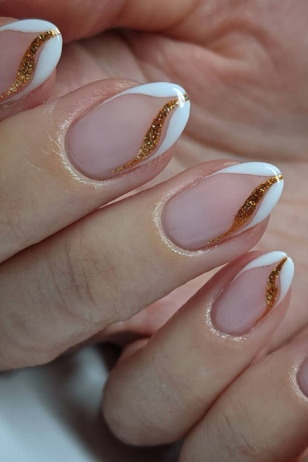 Gold And White Swirls