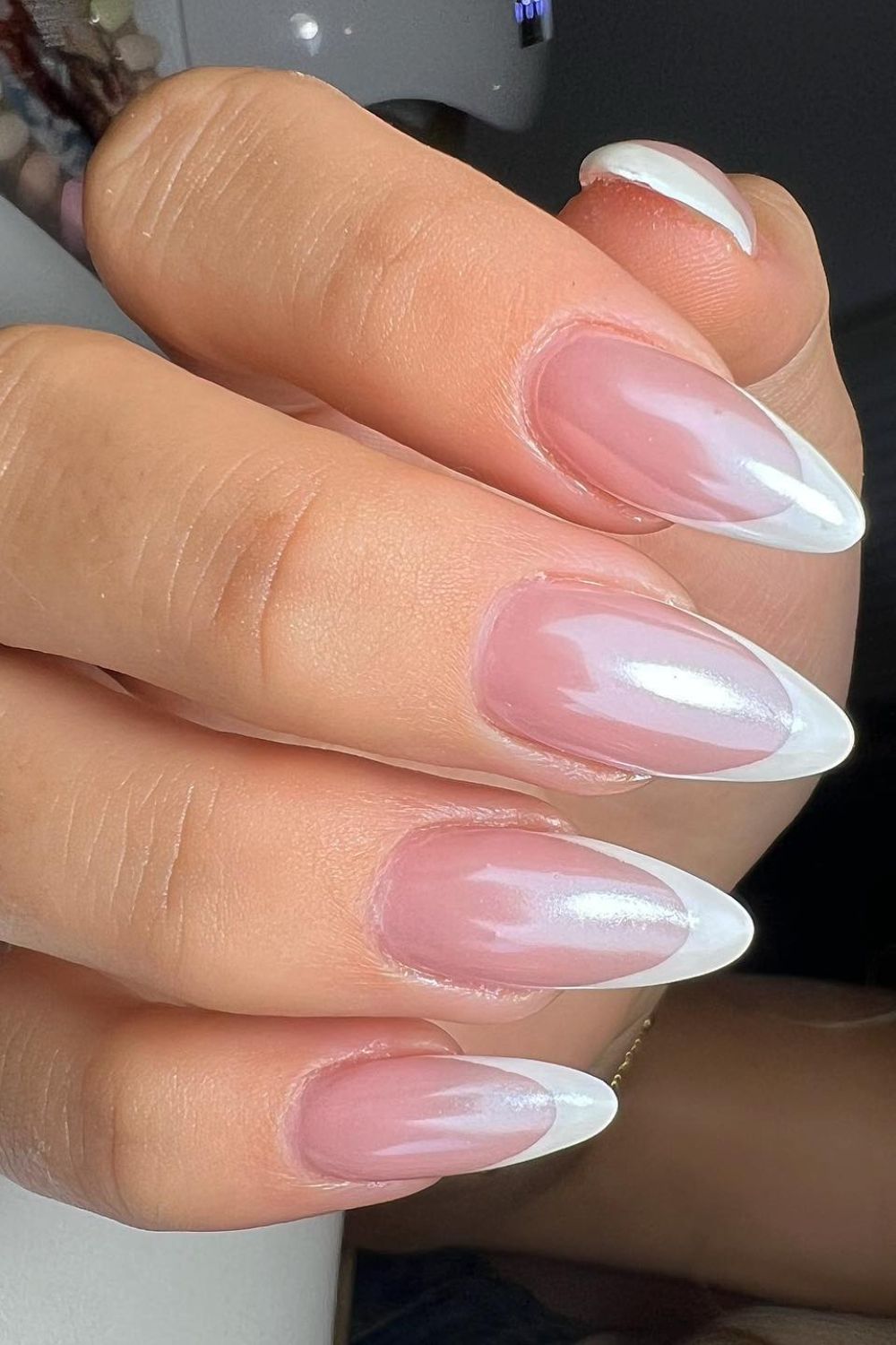 Soft White Ombre Tips