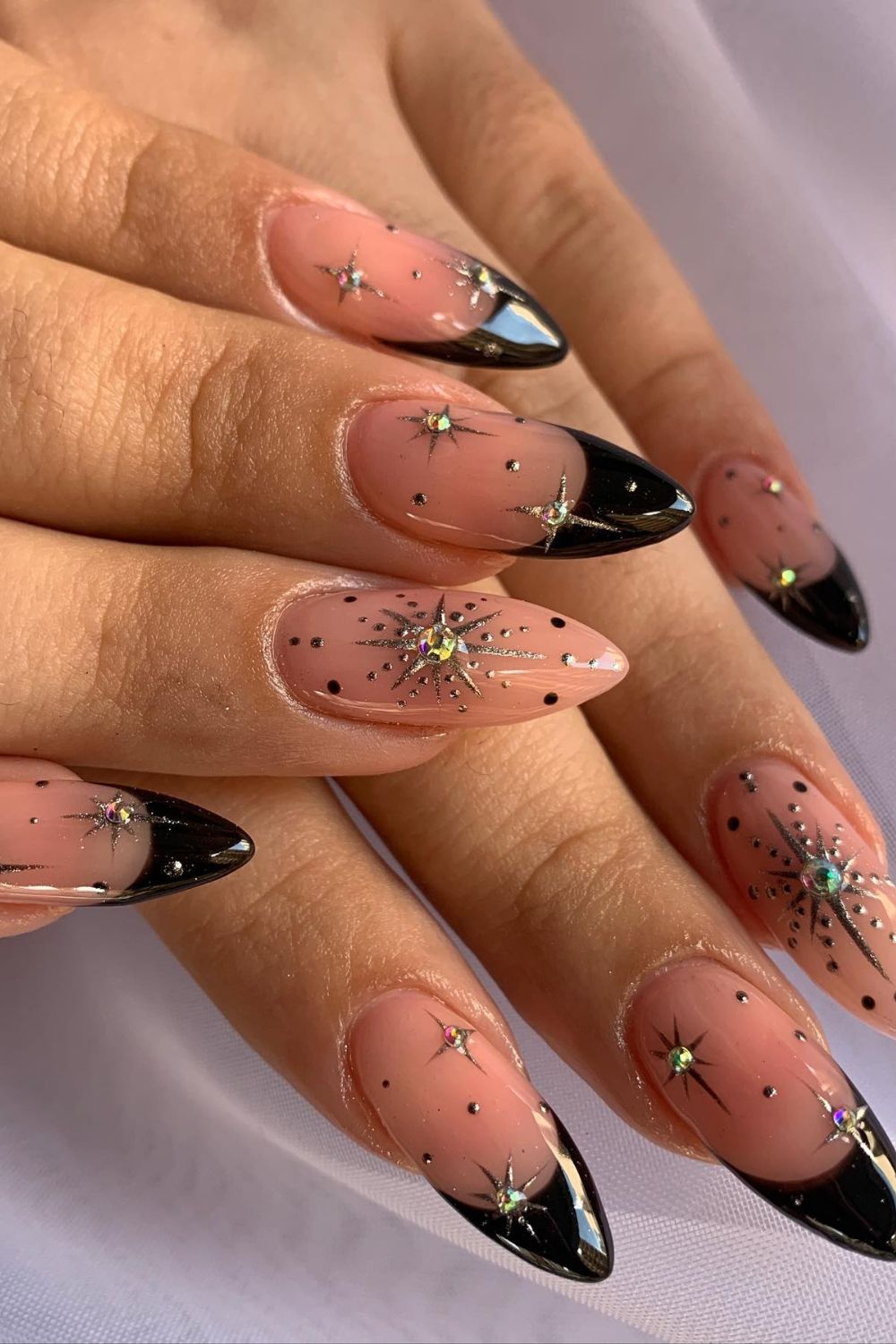 Black French With Star Accents
