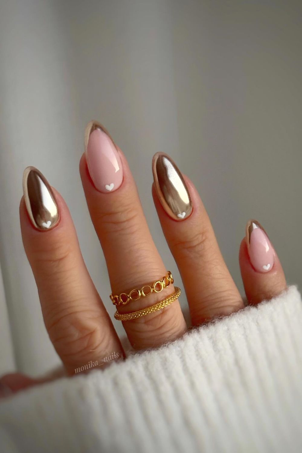 Rose Gold And Pink Hearts