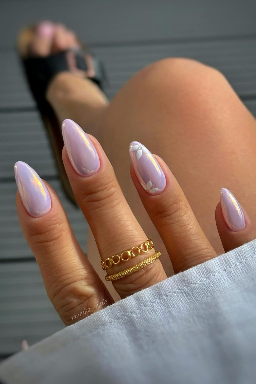 Lavender Chrome With Floral Detail