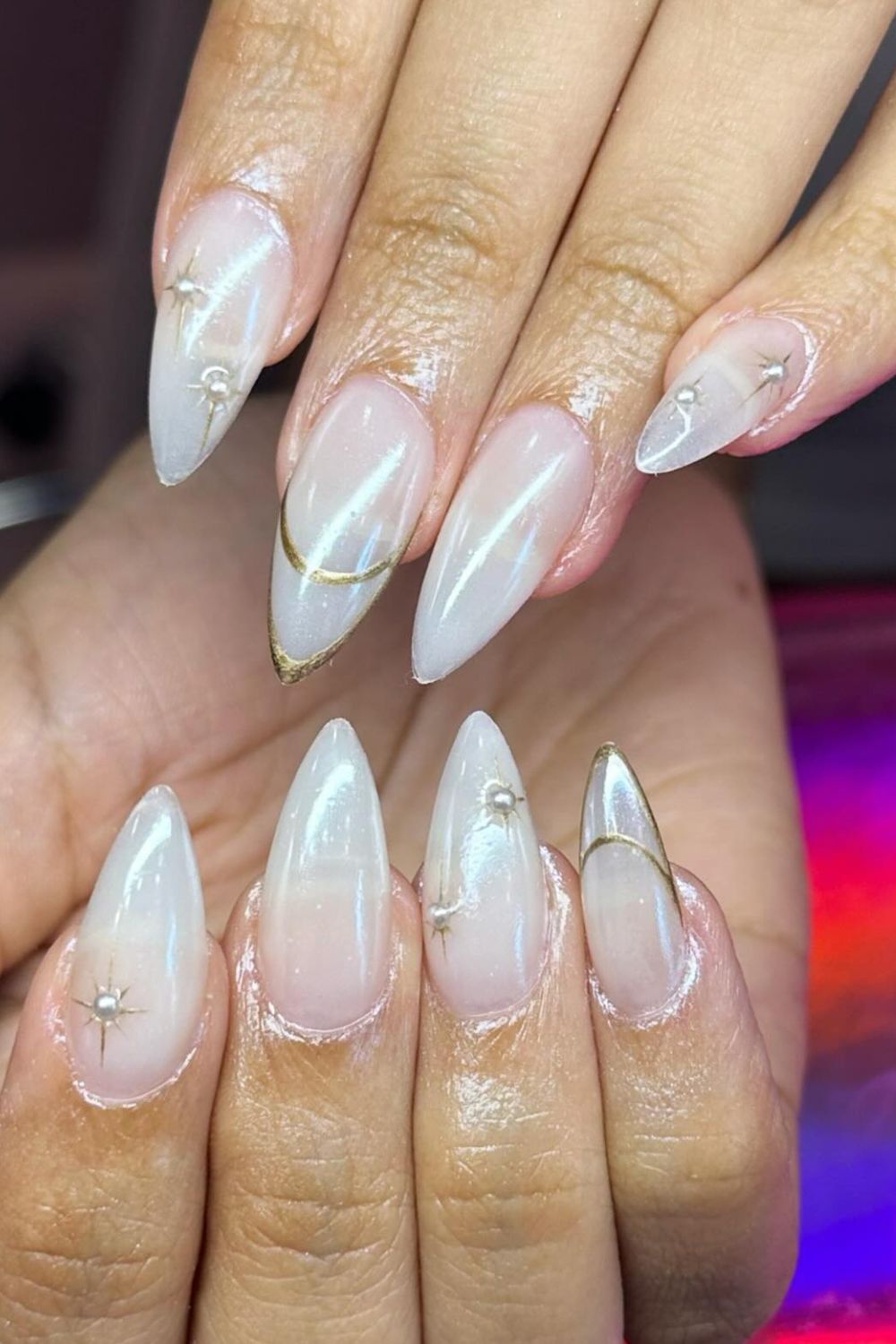 Soft Pearl With Gold Details